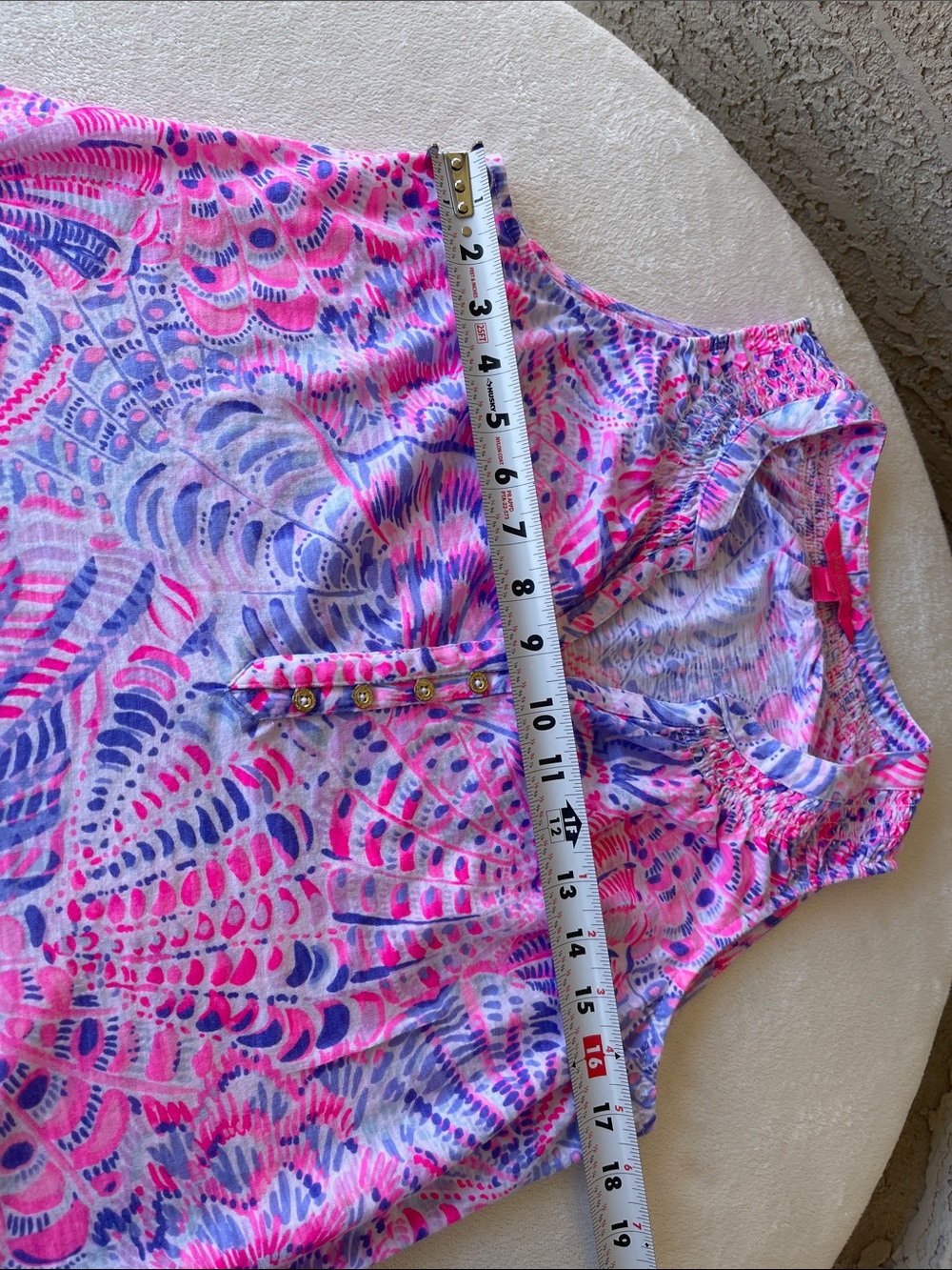 Lilly Pulitzer Pink and Purple Printed Sleeveless Tank - Picture 3 of 6